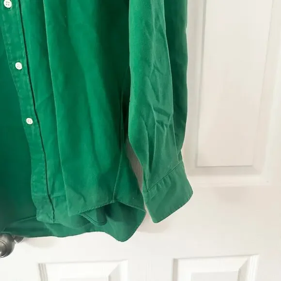 Ralph Lauren Polo Vintage Kelly Green Blake Button Down Casual Y2K Shirt Medium - Picture 4 of 8
